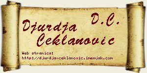 Đurđa Čeklanović vizit kartica